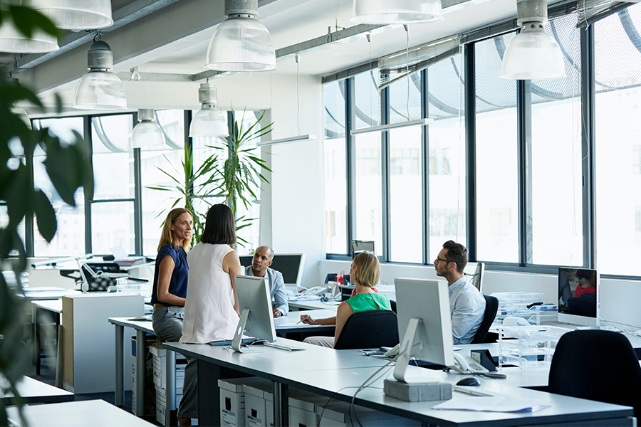 People having meeting in an office
