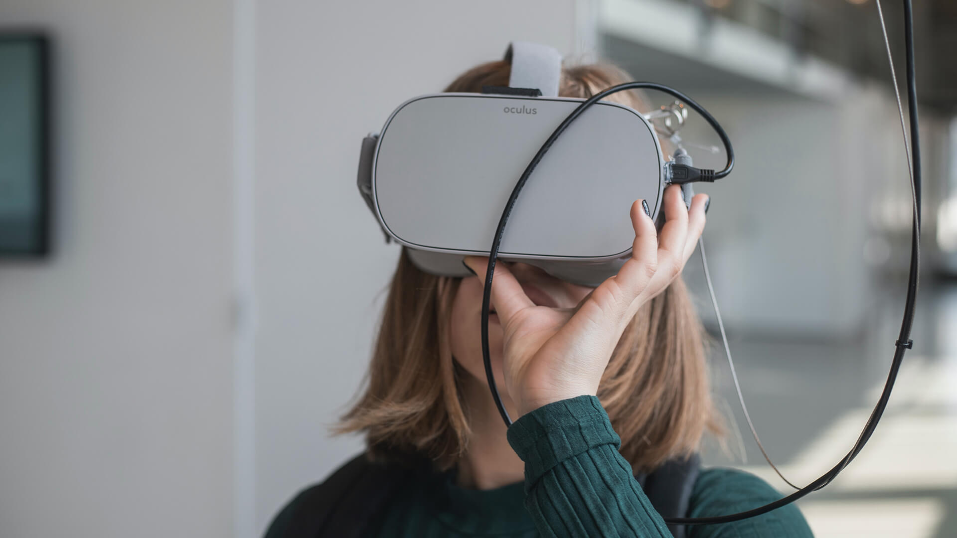Person using a VR headset