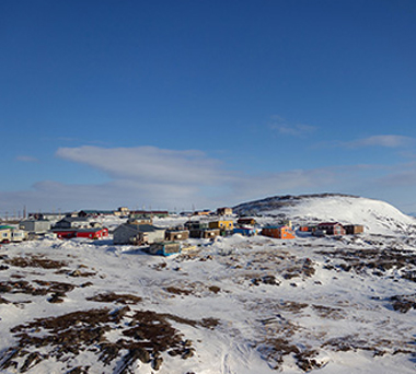 Northern community at winter