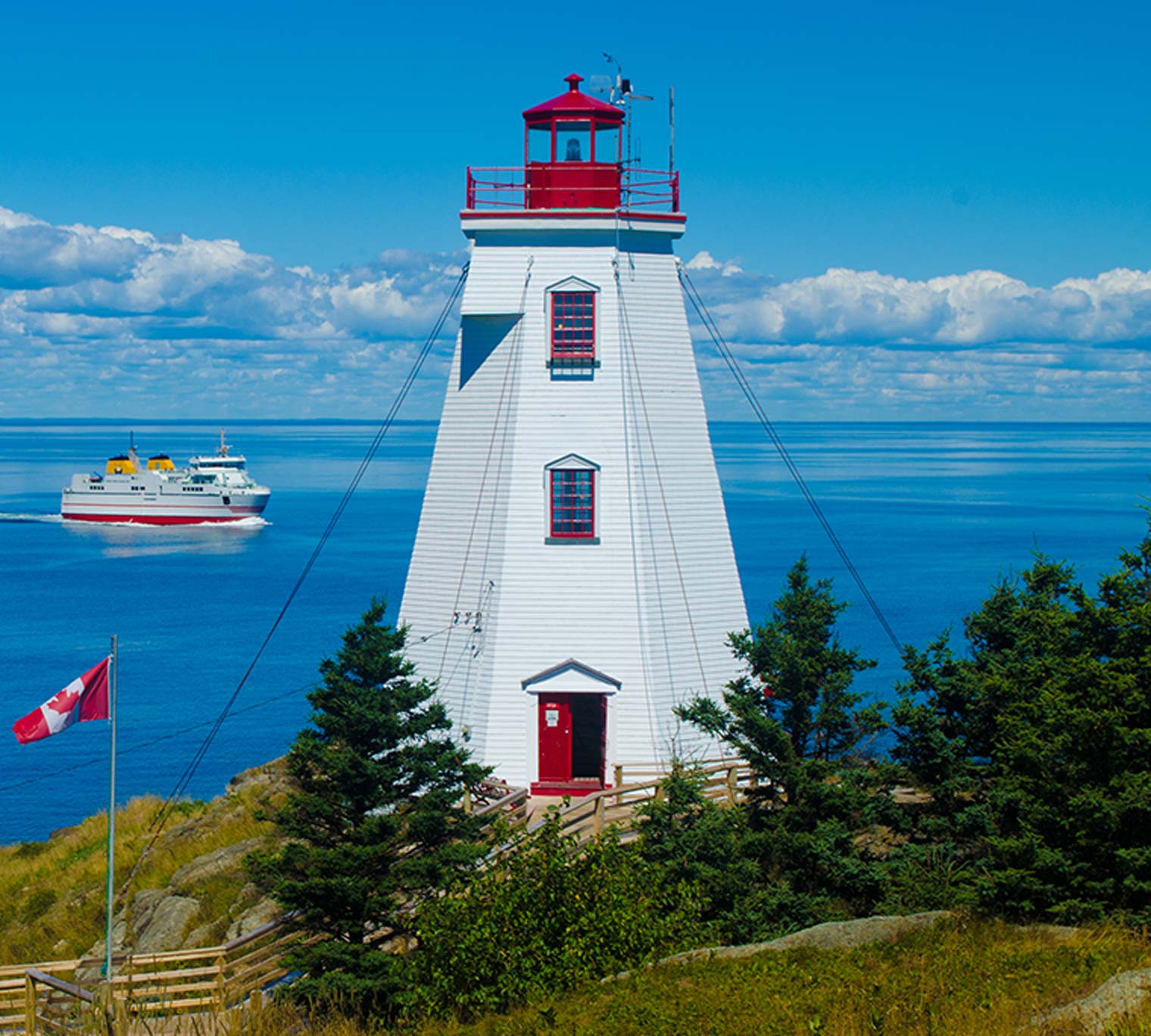 Lighthouse and ferry