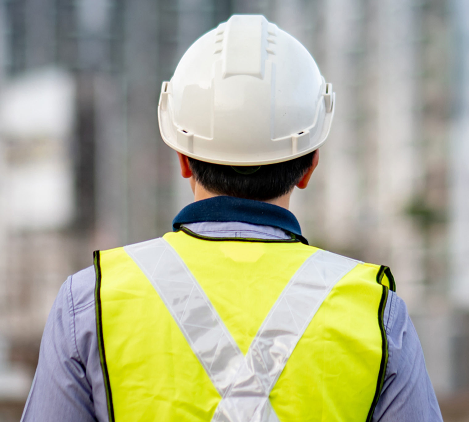 Worker at construction site.