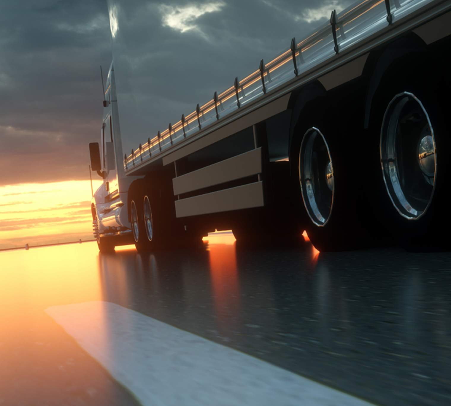 Transport truck on highway