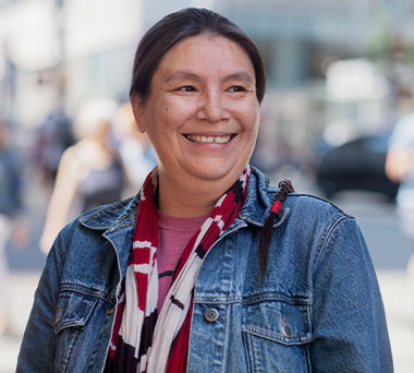 indigenous person smiling