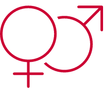 Female and male symbols