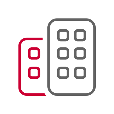 Icon of city buildings