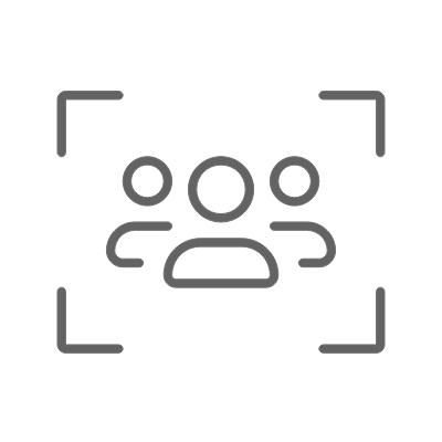 Icon of people in a viewfinder