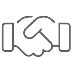 Icon of two clasped hands