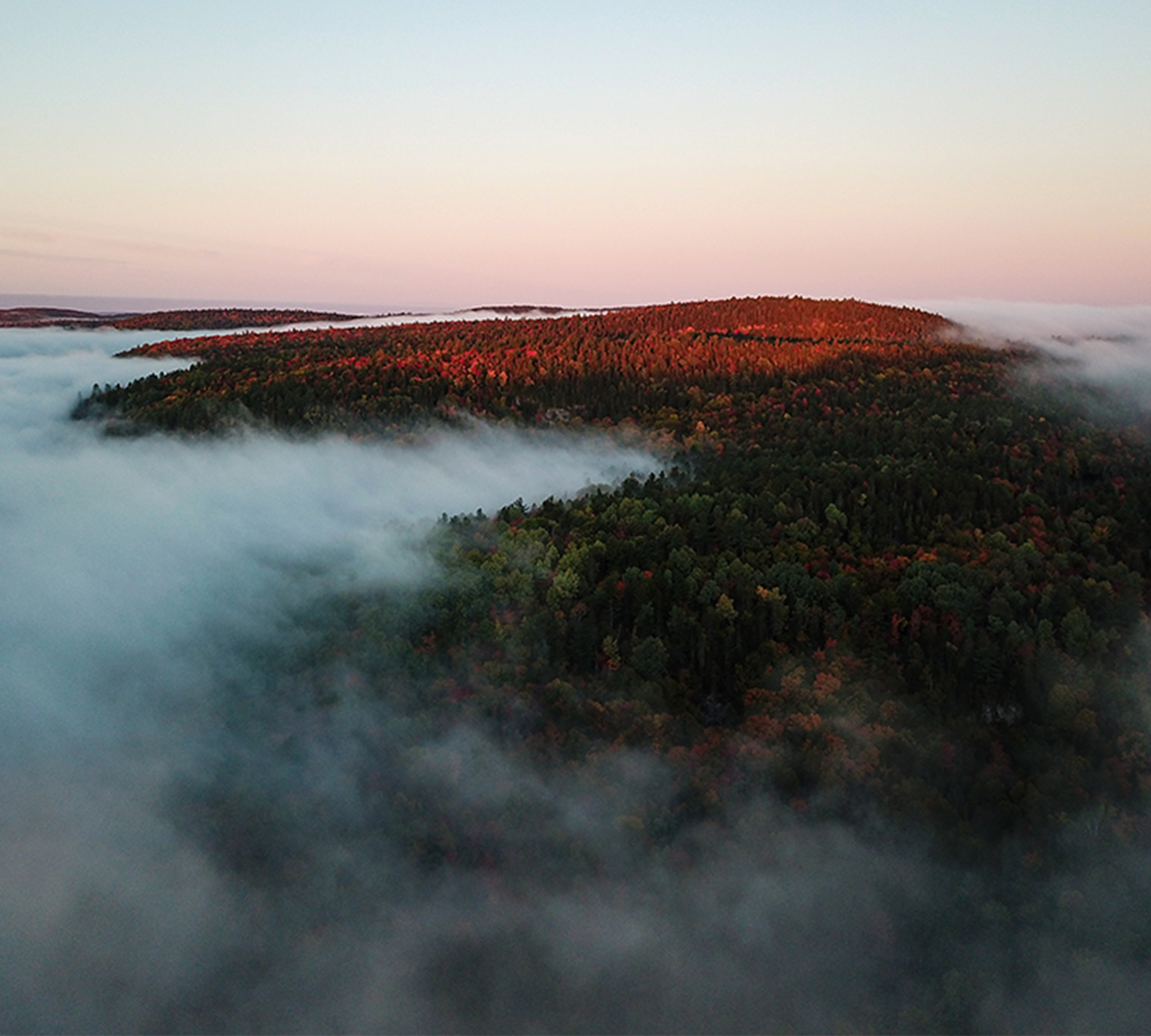 view of east coast shoreline at dusk
